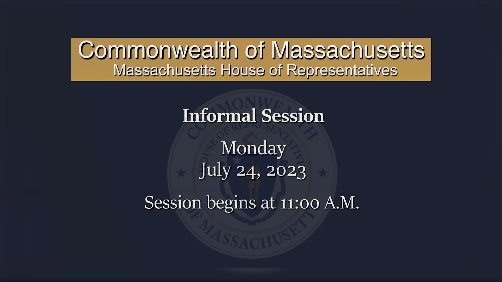 Thumbnail image for MA House of Representatives Informal Session: 7/24/2023