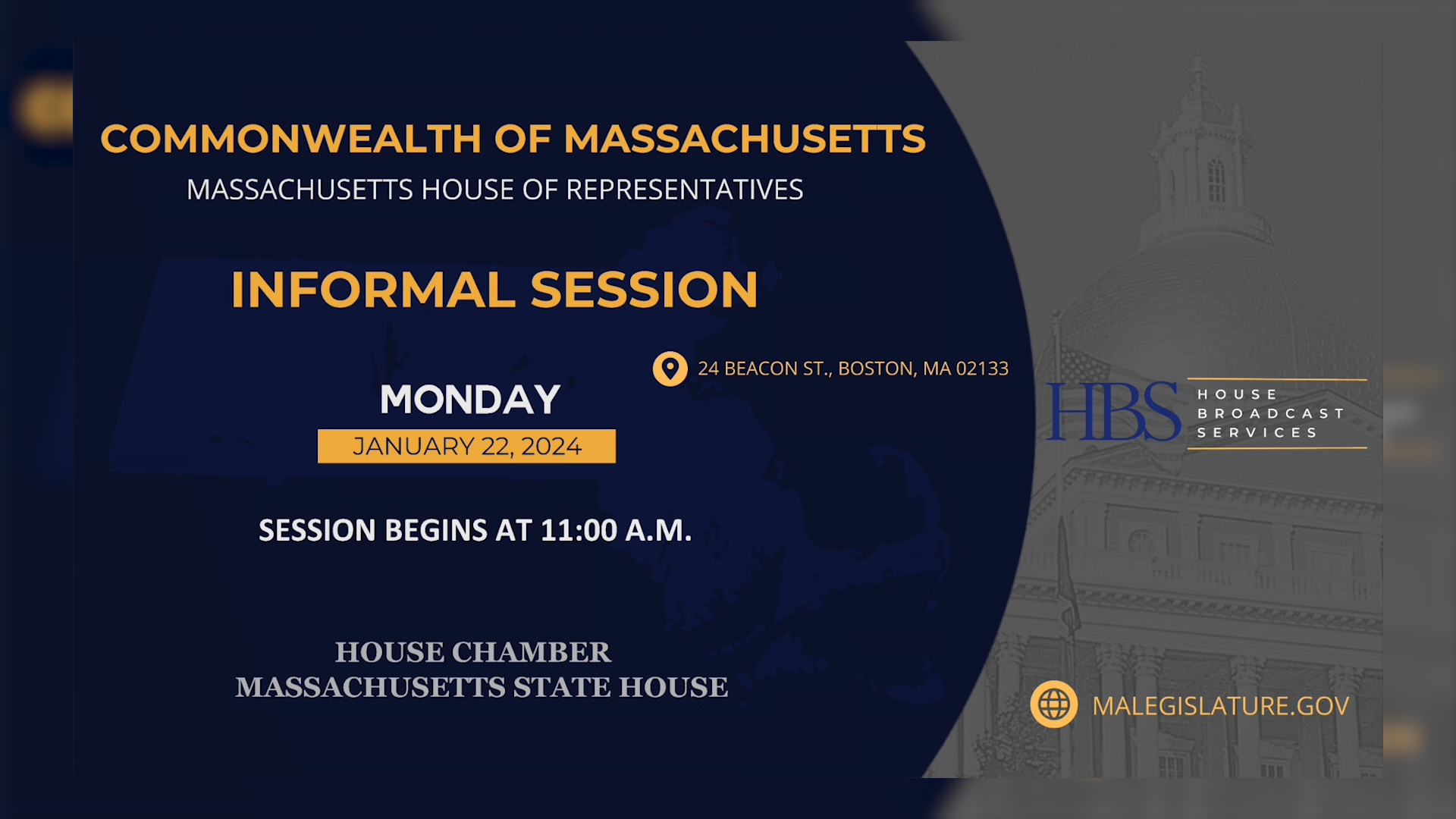 Thumbnail image for MA House of Representatives Informal Session: 1/22/2024