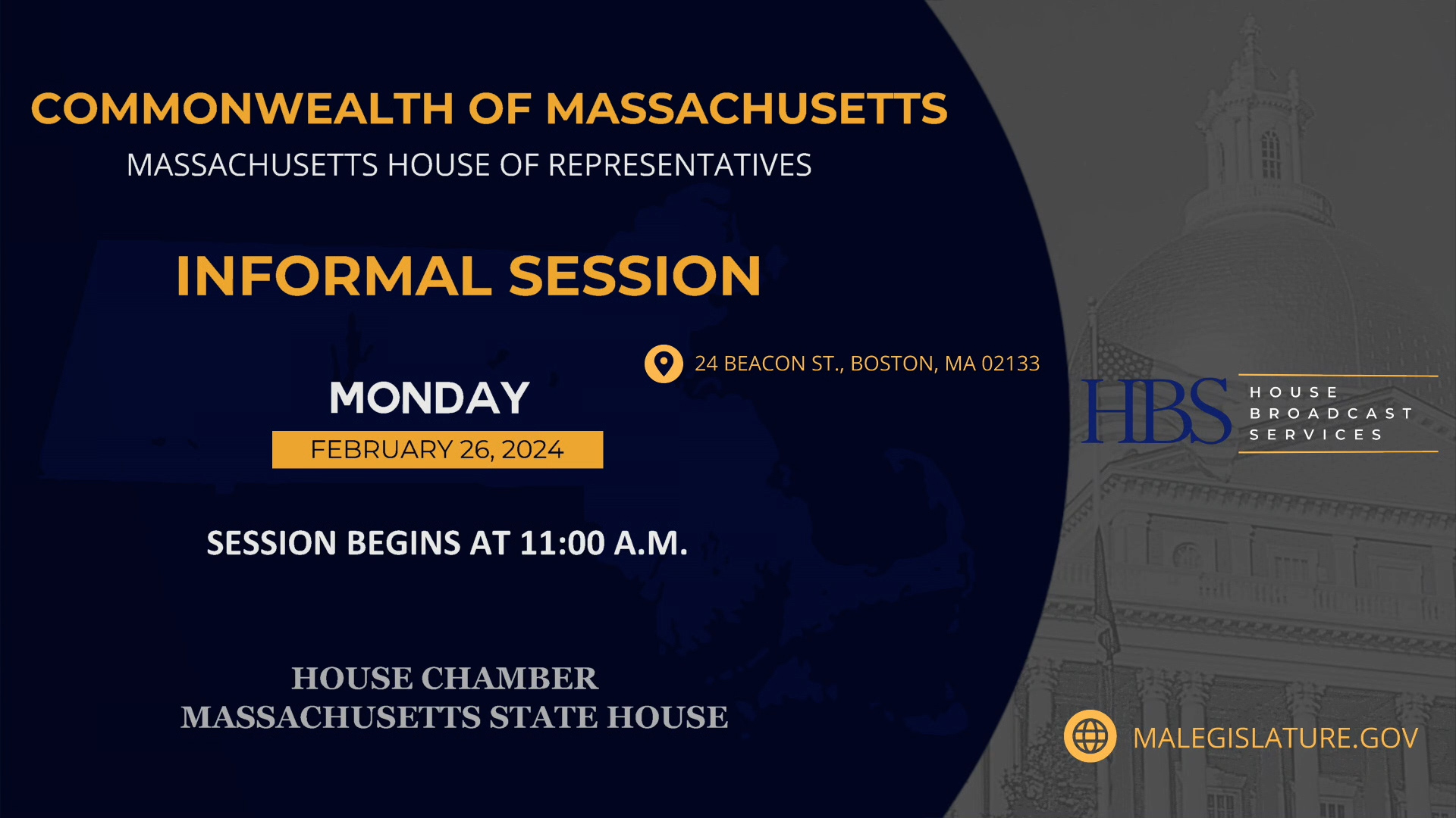 Thumbnail image for MA House of Representatives Informal Session: 2/26/2024