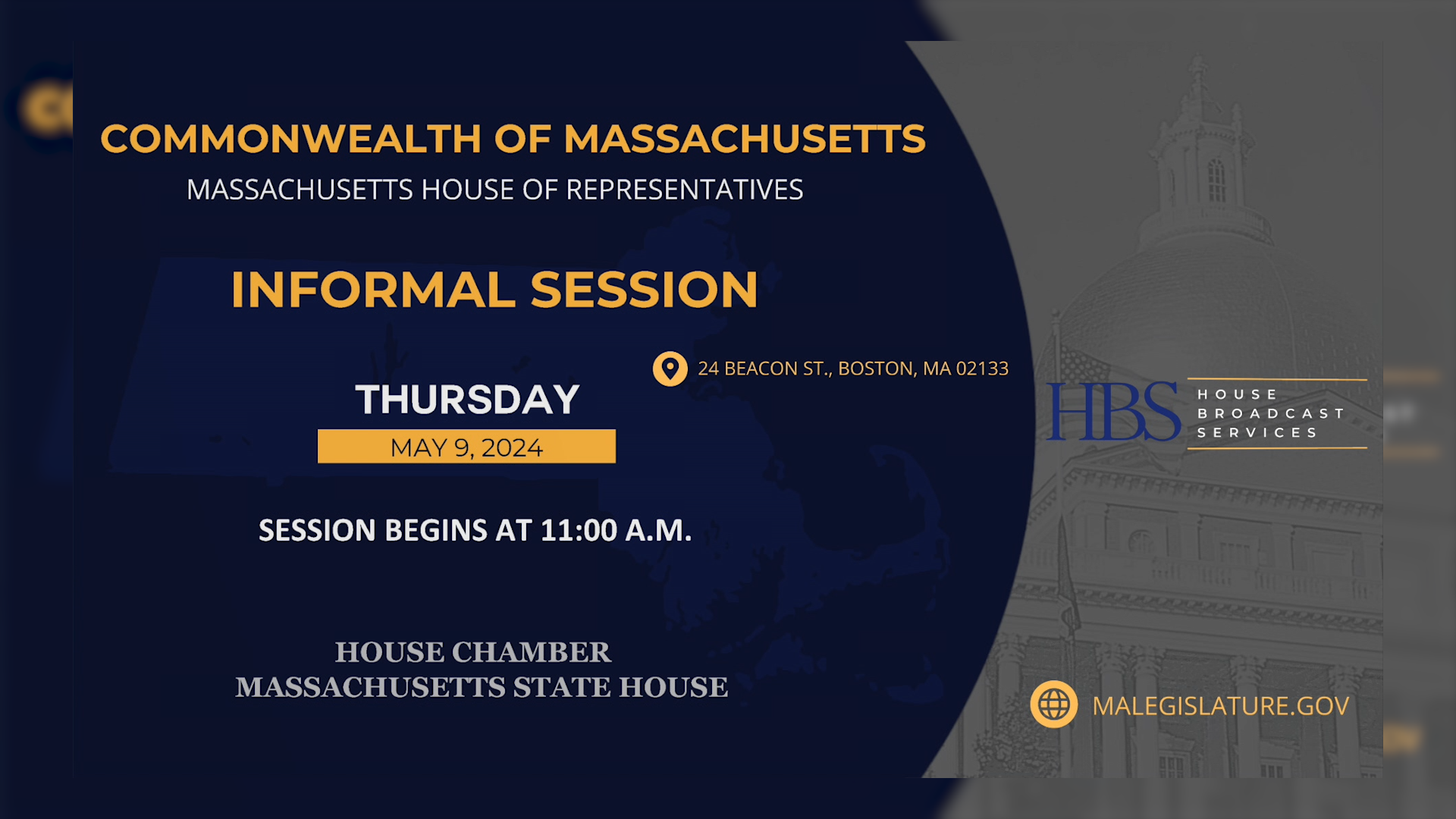 Thumbnail image for MA House of Representatives Informal Session: 5/9/2024