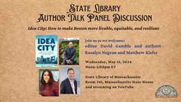 Thumbnail image for Idea City | MA State Library Author Panel