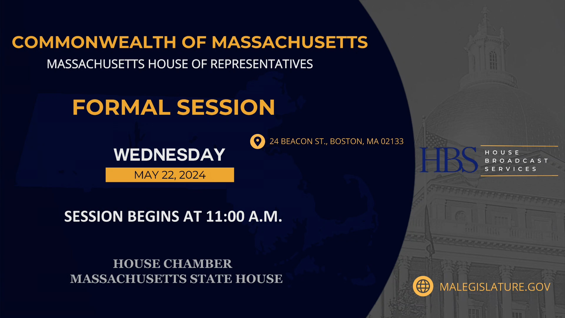 Thumbnail image for MA House of Representatives Formal Session: 5/22/2024