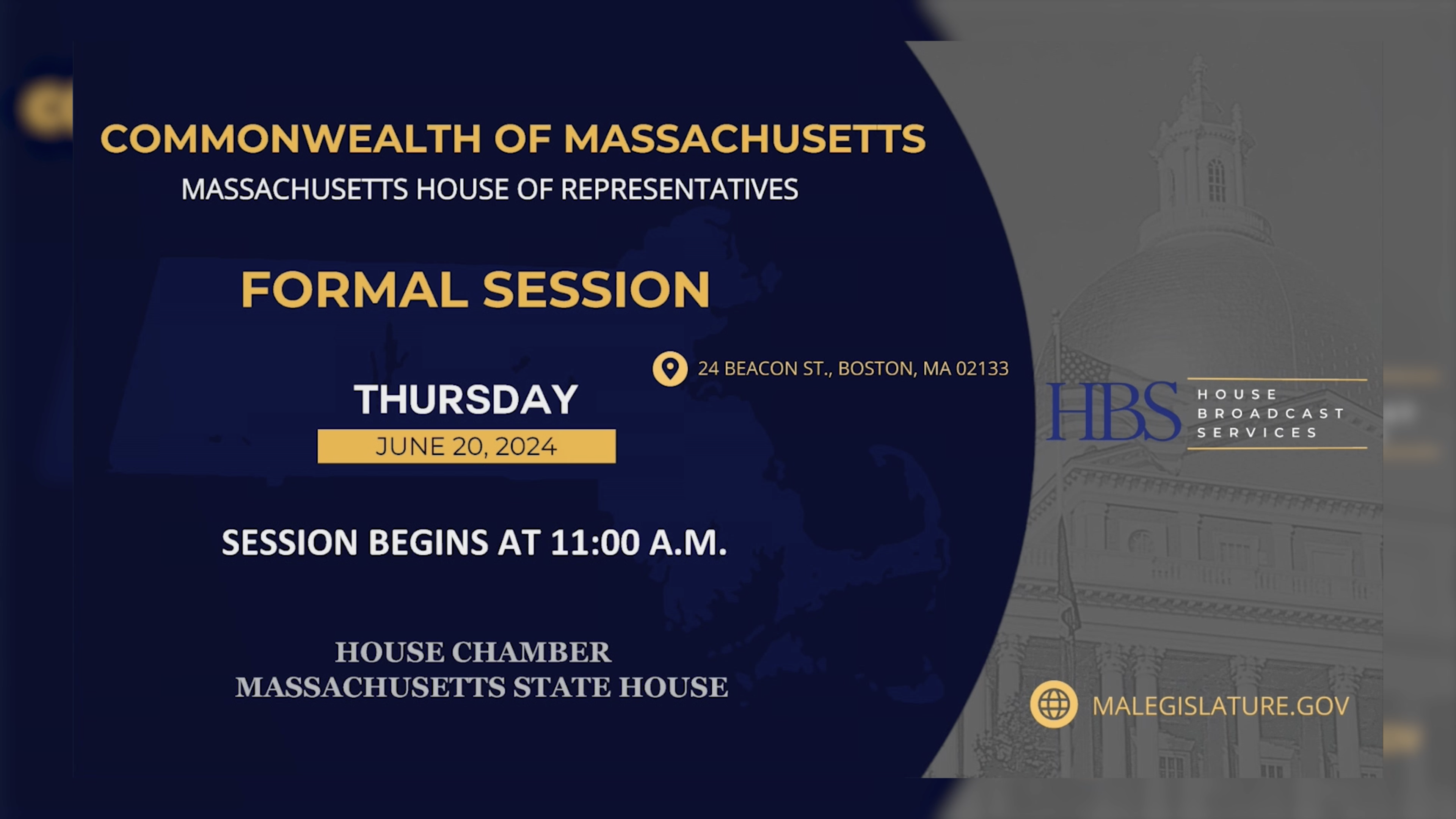 Thumbnail image for MA House of Representatives Formal Session: 6/20/2024
