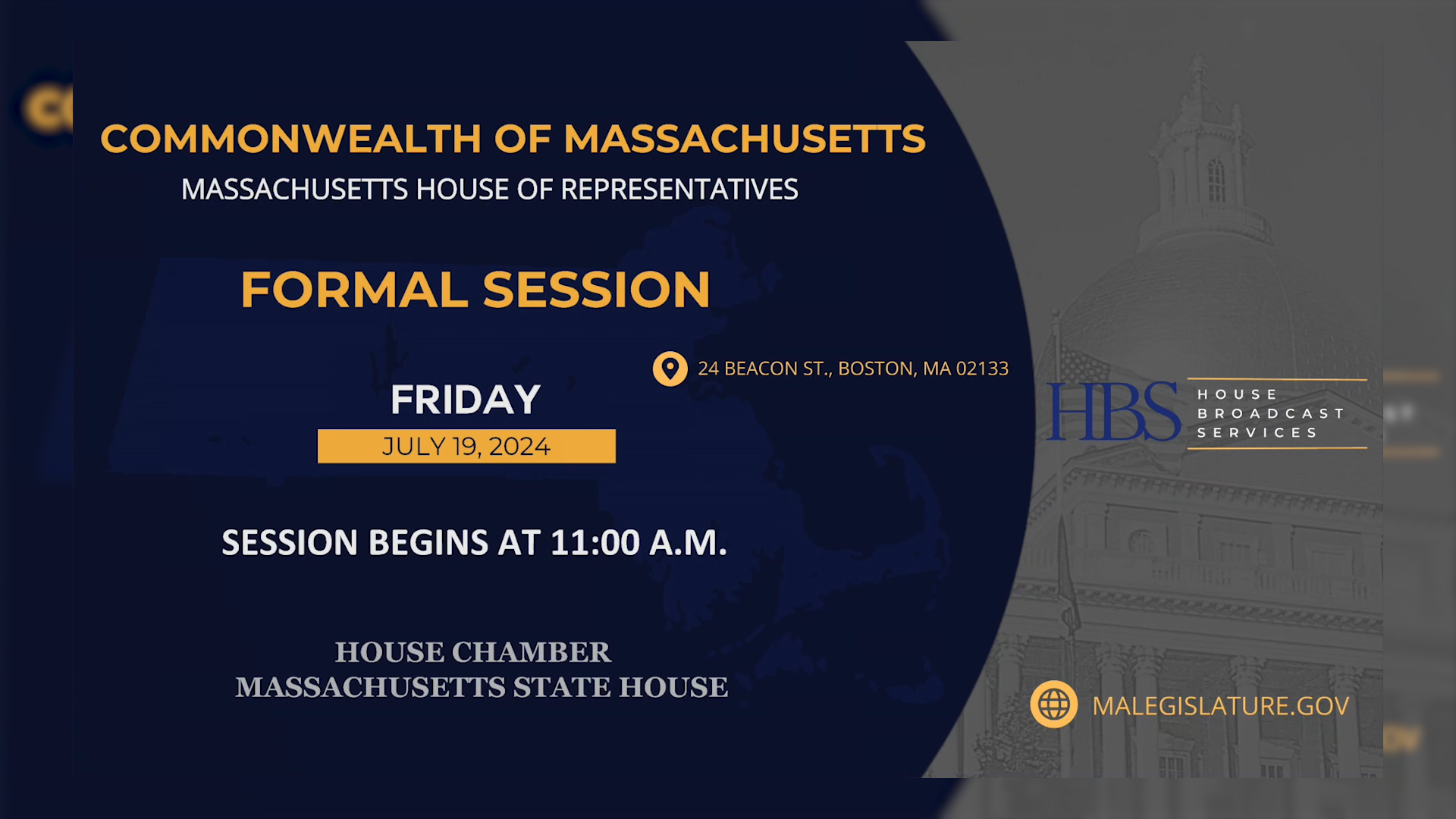 Thumbnail image for MA House of Representatives Formal Session: 7/19/2024