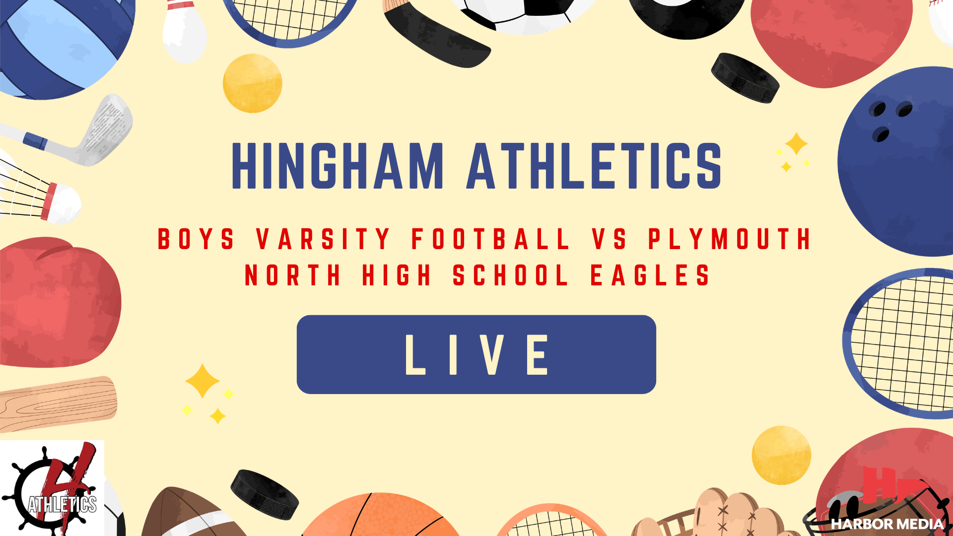 Thumbnail image for LIVE - Boys Varsity Football vs Plymouth North High School Eagles