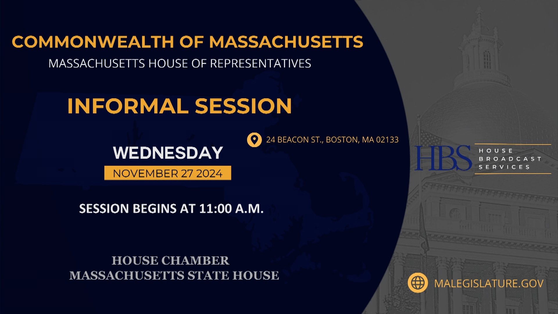 Thumbnail image for MA House of Representatives Informal Session: 11/27/2024