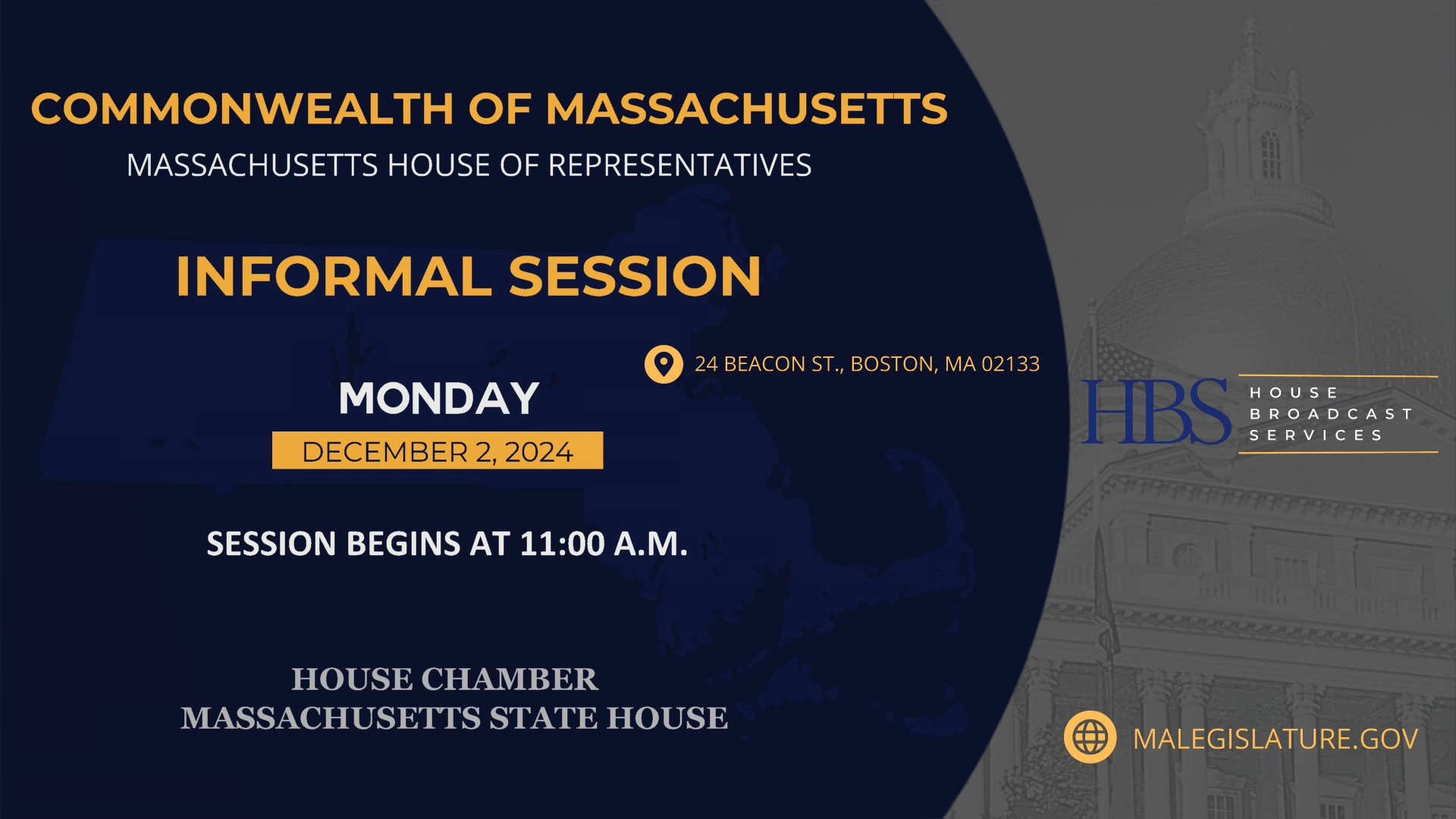 Thumbnail image for MA House of Representatives Informal Session: 12/2/2024
