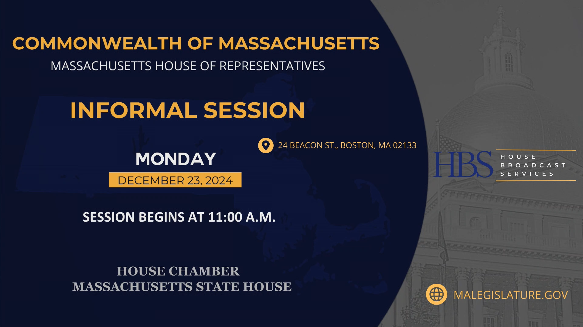 Thumbnail image for MA House of Representatives Informal Session: 12/23/2024