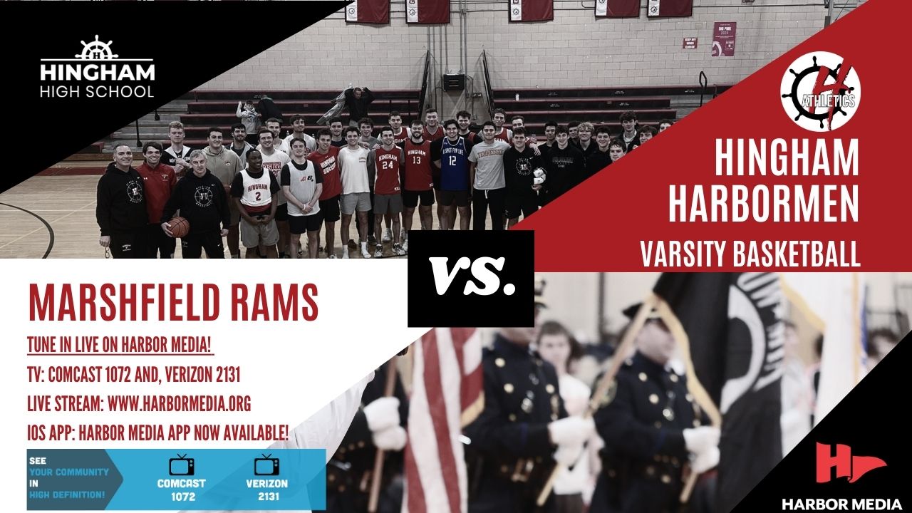 Thumbnail image for Hingham Harbormen vs Marshfield Rams Varsity Basketball 1/24/2024 - Broadcasted LIVE