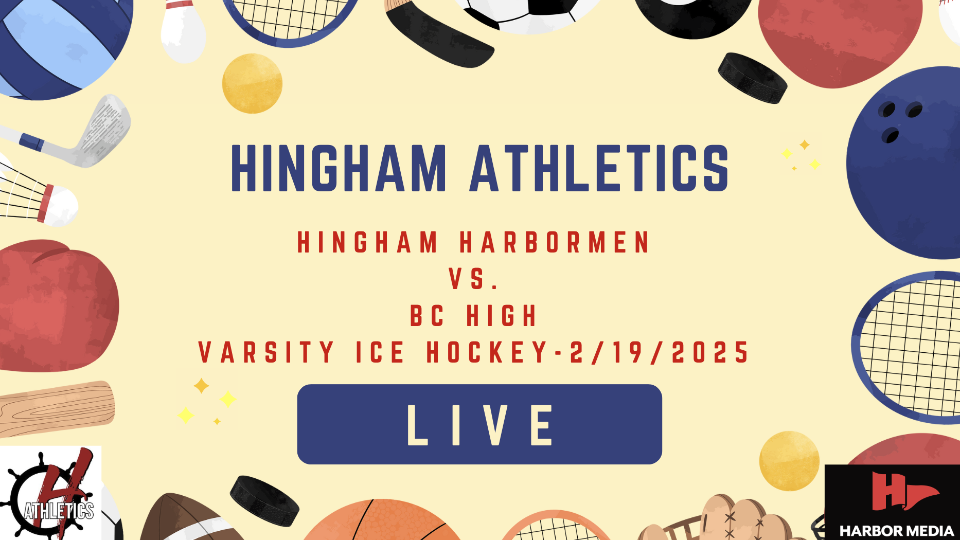 Thumbnail image for LIVE Harbormen Varsity Ice Hockey vs BC High 2/19/25