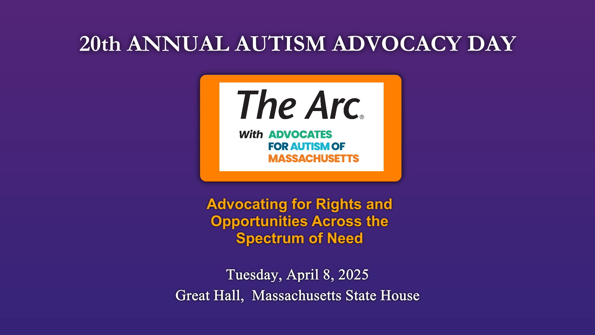 Thumbnail image for Arc of Massachusetts 20th Annual Autism Advocacy Day