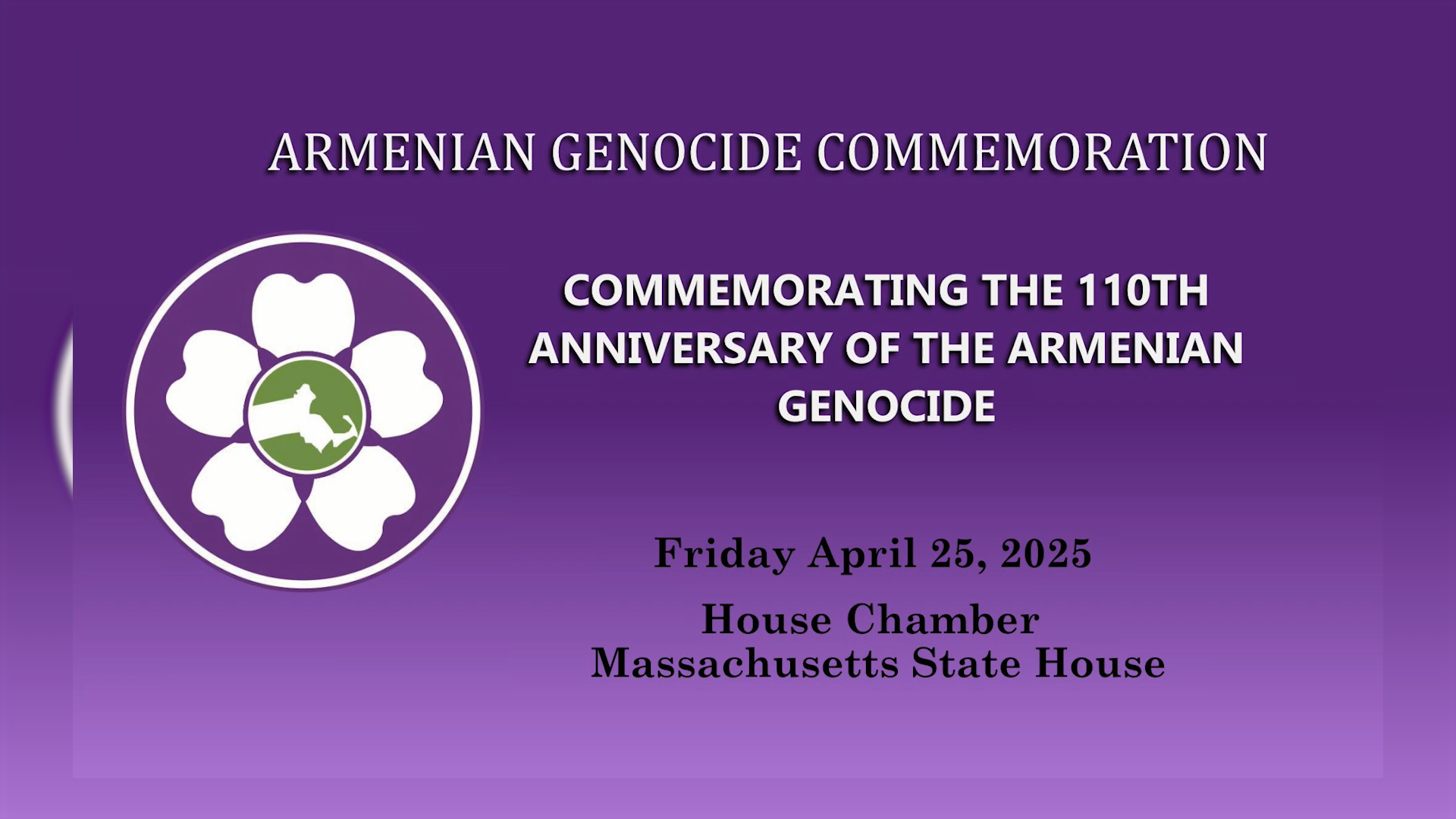 Thumbnail image for 110th Anniversary of the Armenian Genocide Commemoration: 4/25/25