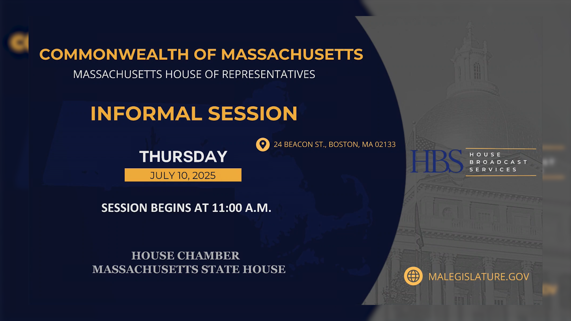 Thumbnail image for MA House of Representatives Informal Session: 7/10/2025