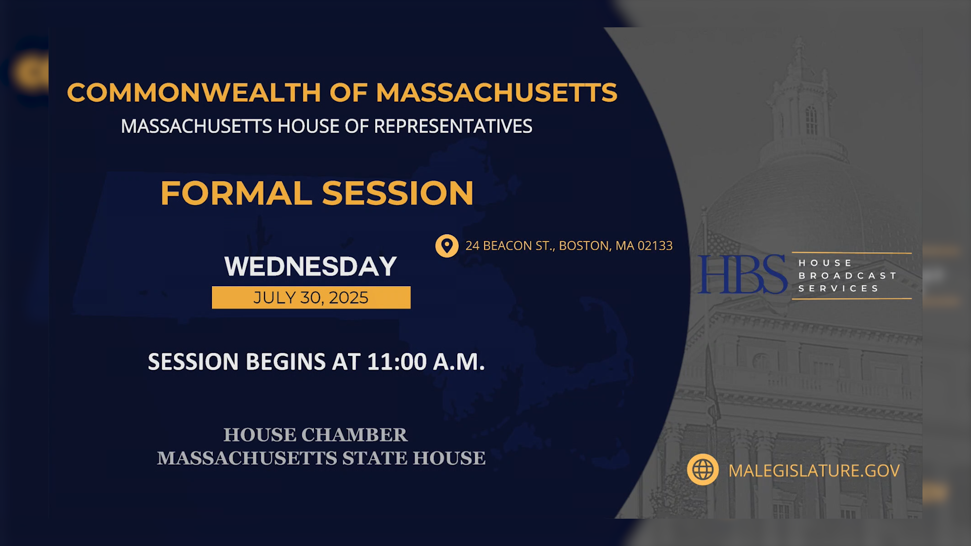 Thumbnail image for MA House of Representatives Formal Session: 7/30/2025