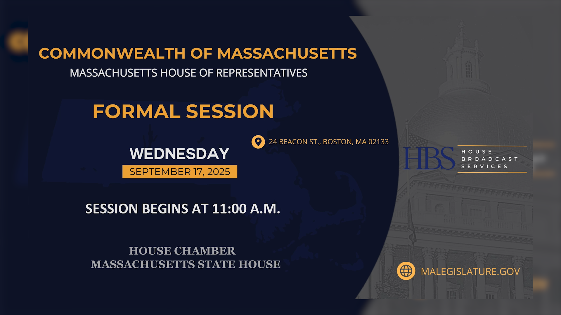 Thumbnail image for MA House of Representatives Formal Session: 9/17/2025