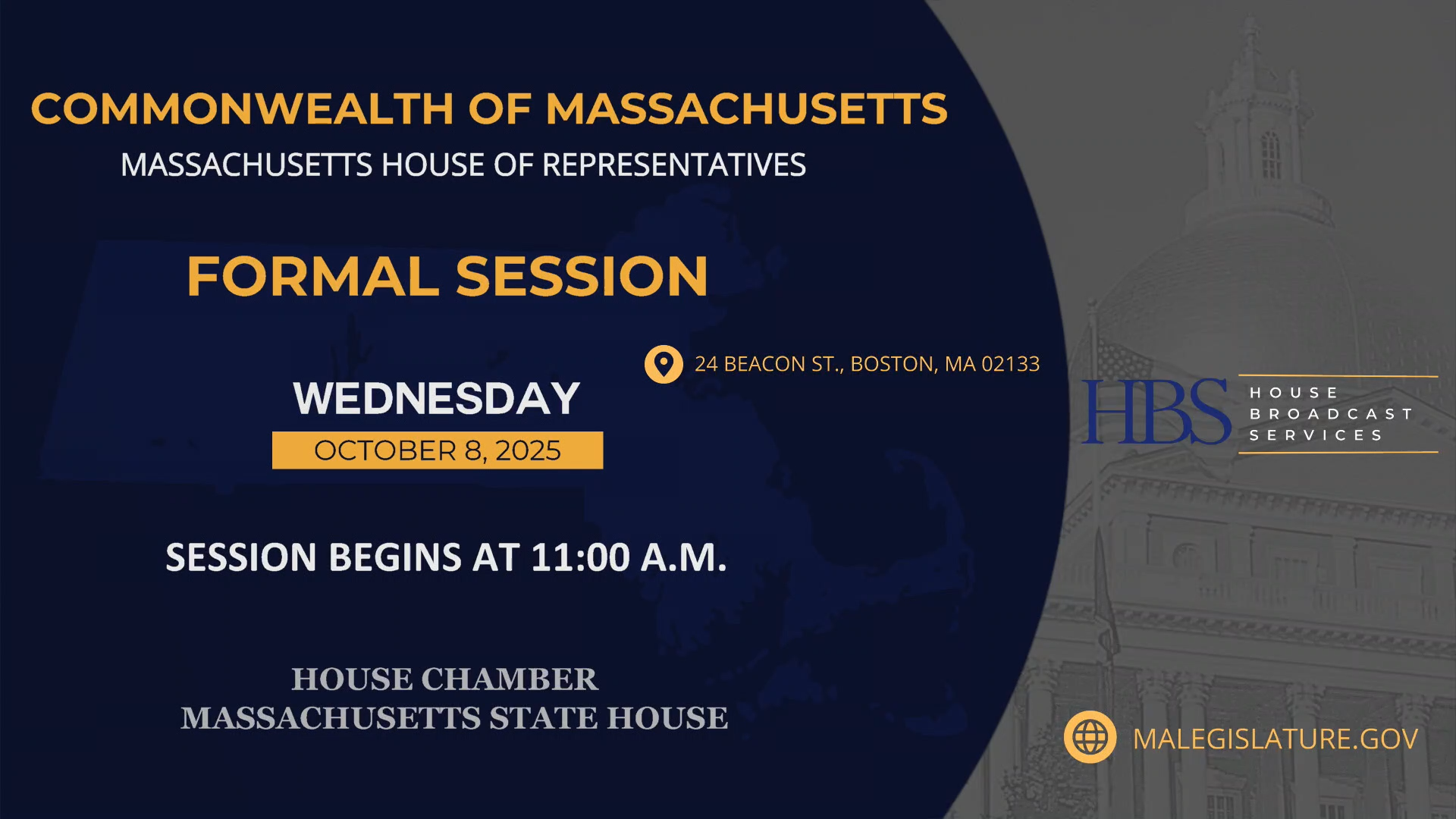 Thumbnail image for MA House of Representatives Formal Session: 10/8/2025