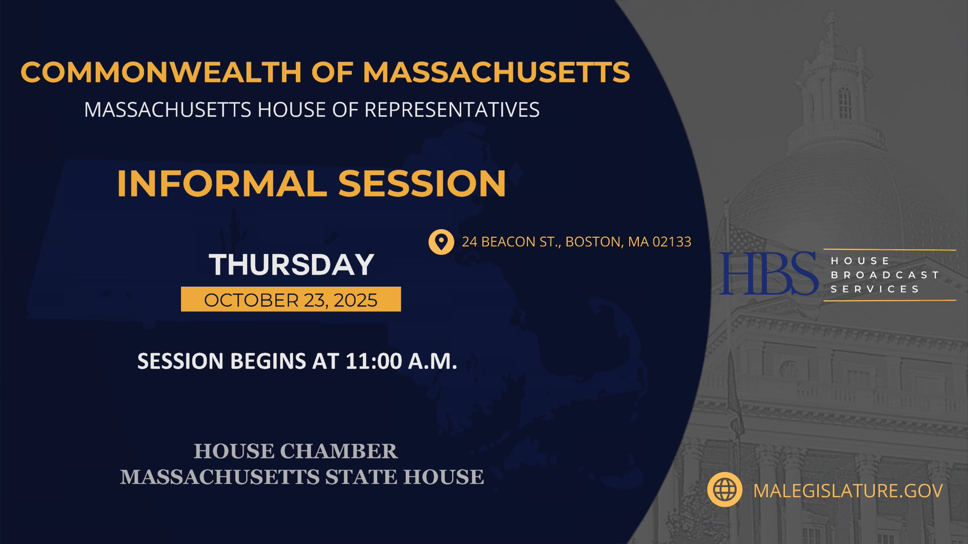 Thumbnail image for MA House of Representatives Informal Session: 10/23/2025