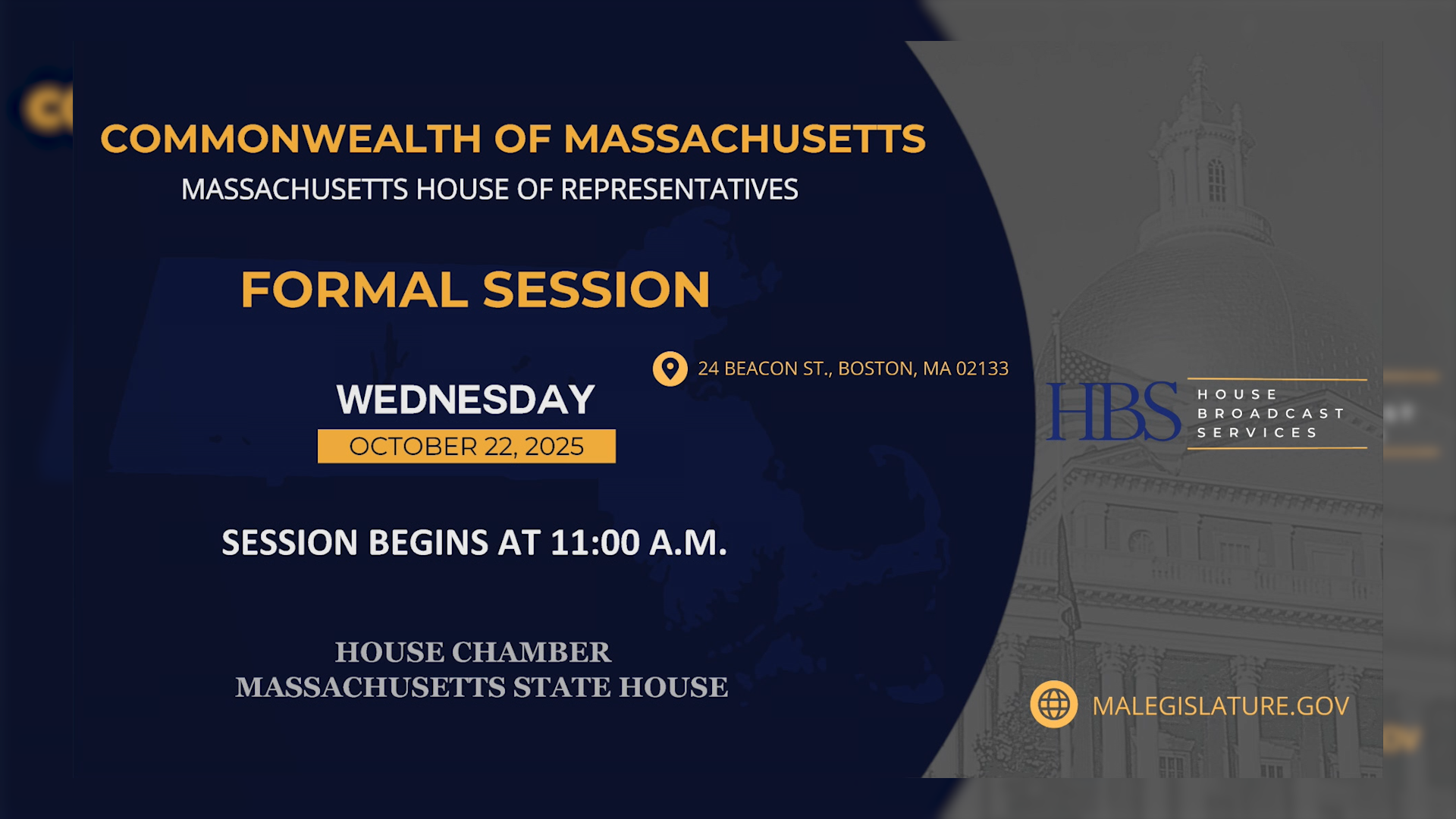 Thumbnail image for MA House of Representatives Informal Session: 10/22/2025