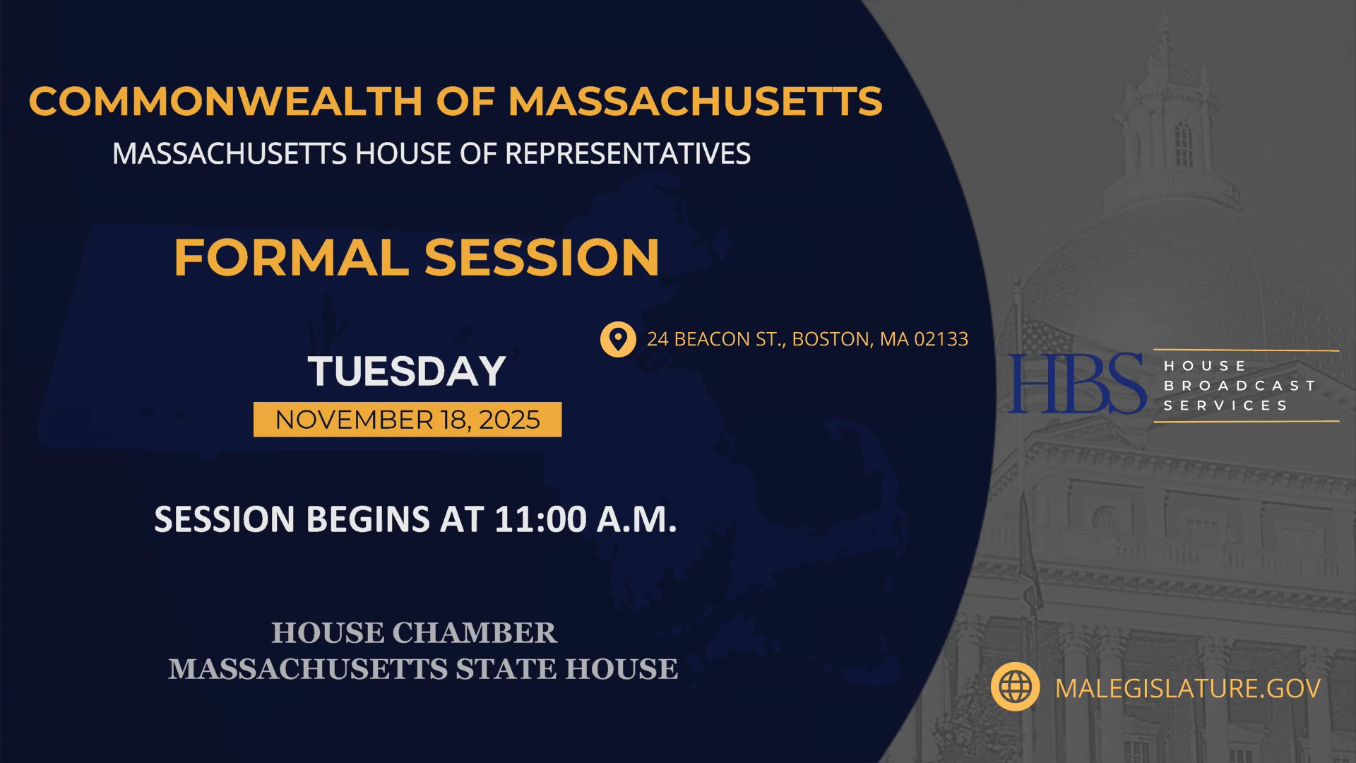 Thumbnail image for MA House of Representatives Formal Session: 11/18/2025