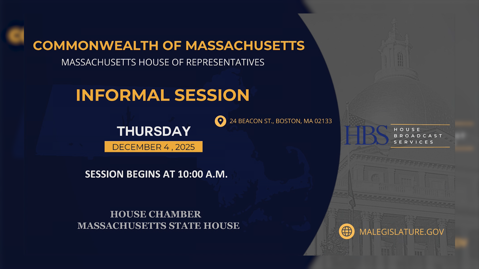Thumbnail image for MA House of Representatives Informal Session: 12/4/2025
