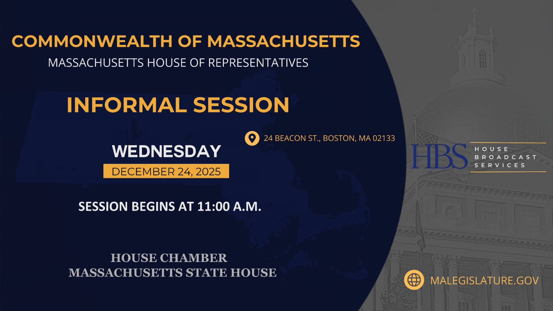 Thumbnail image for MA House of Representatives Informal Session: 12/24/2025