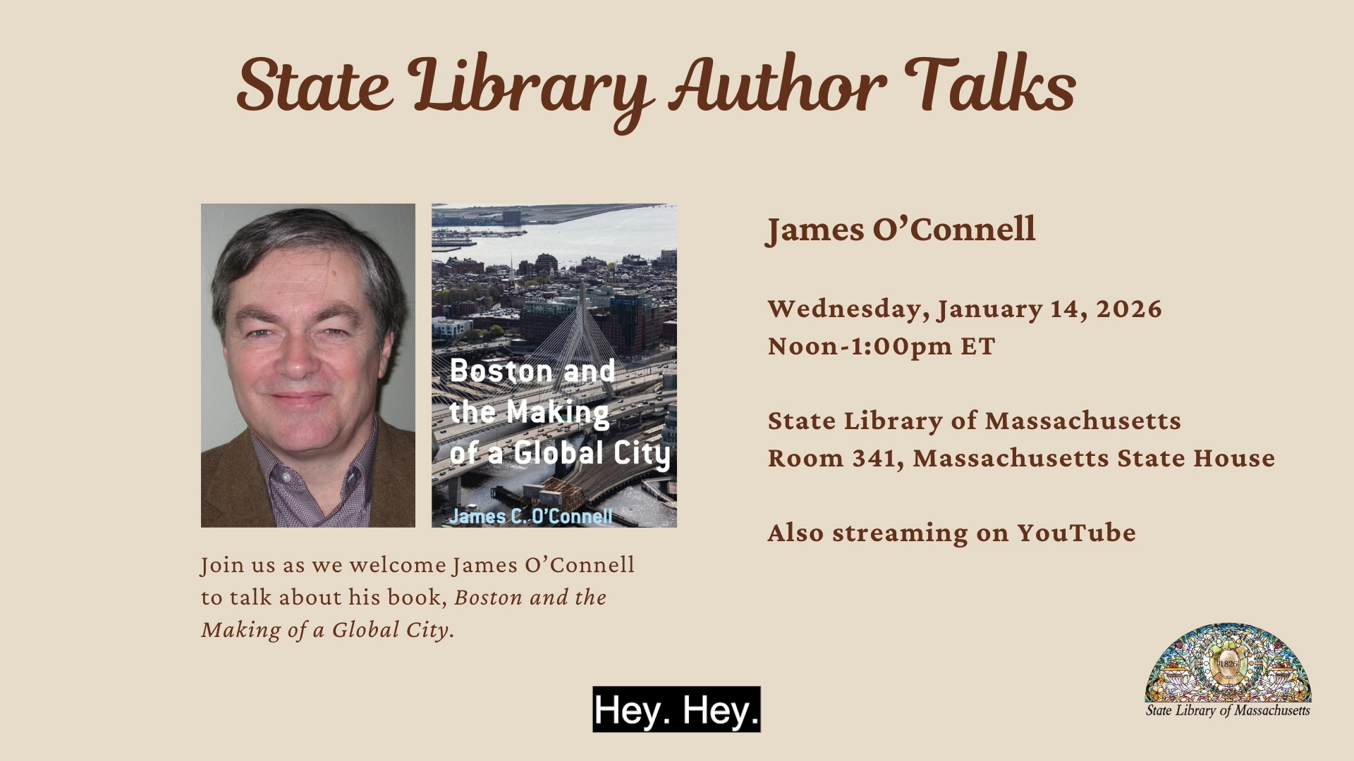 Thumbnail image for James O'Connell | MA State Library Author Talk