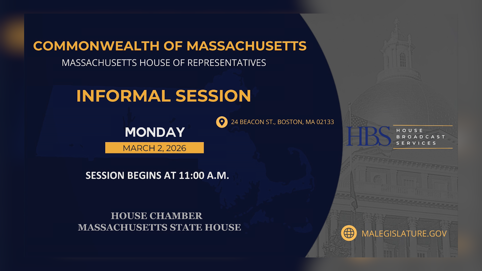 Thumbnail image for MA House of Representatives Informal Session: 3/2/2026