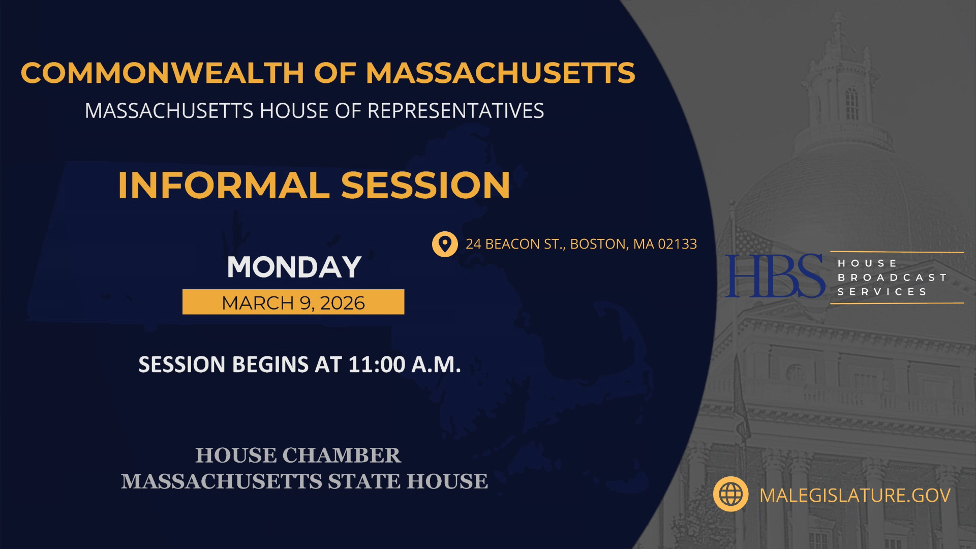 Thumbnail image for MA House of Representatives Informal Session: 3/9/2026