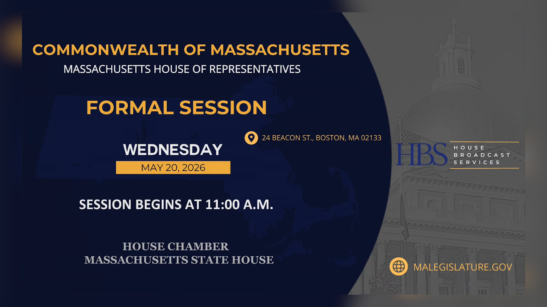 Thumbnail image for MA House of Representatives Formal Session: 5/20/2026
