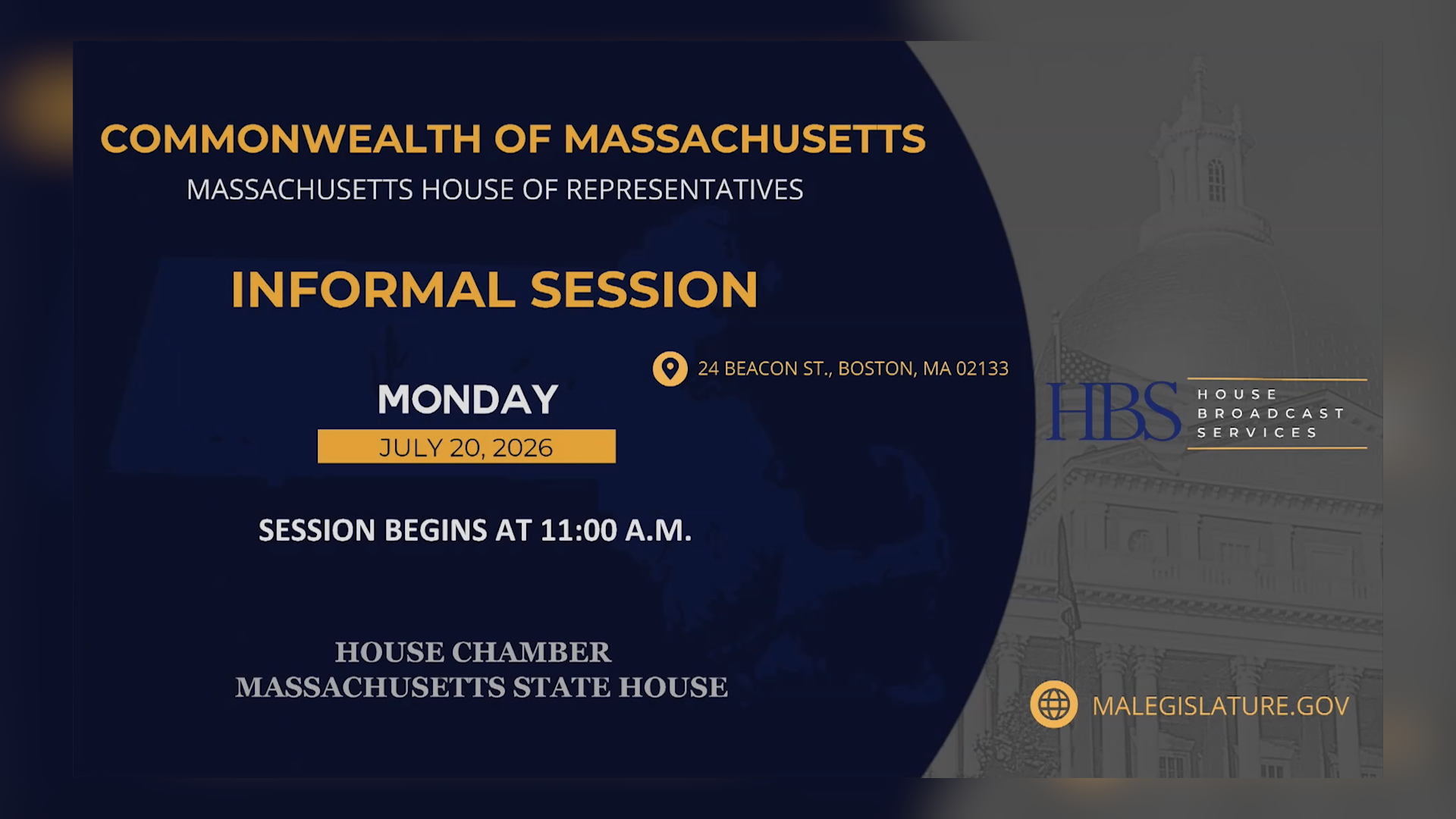 Thumbnail image for MA House of Representatives Informal Session: 7/20/2026