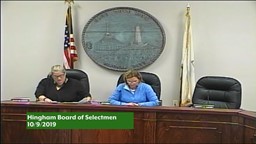 Thumbnail image for Hingham Board Of Selectmen 10/09/2019