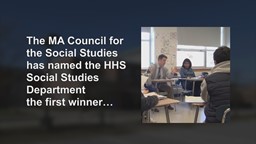 Thumbnail image for Hingham High School Wins Recognition of Excellence in Teaching Social Studies Award