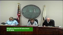 Thumbnail image for 2019-12-17 Hingham Board Of Selectmen